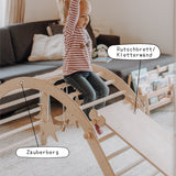 KLETTERBOGEN mit Rutsche/Leiter | Zweiteiliges Set | verstellbar & erweiterbar (Varianten wählbar)