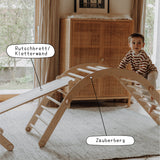 KLETTERBOGEN mit Rutsche/Leiter | Zweiteiliges Set | verstellbar & erweiterbar (Varianten wählbar)