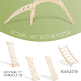 ZAUBERBERG | verstellbarer Kletterbogen | Spielhaus | Wippe | Hängebrücke