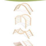 KLETTERBOGEN mit Rutsche/Leiter | Zweiteiliges Set | verstellbar & erweiterbar (Varianten wählbar)