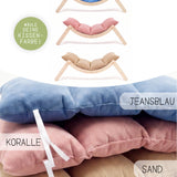 ZAUBERBERG mit Kuschelkissen (Farbe wählbar) | Kletterbogen, Hängematte, Schaukelwippe