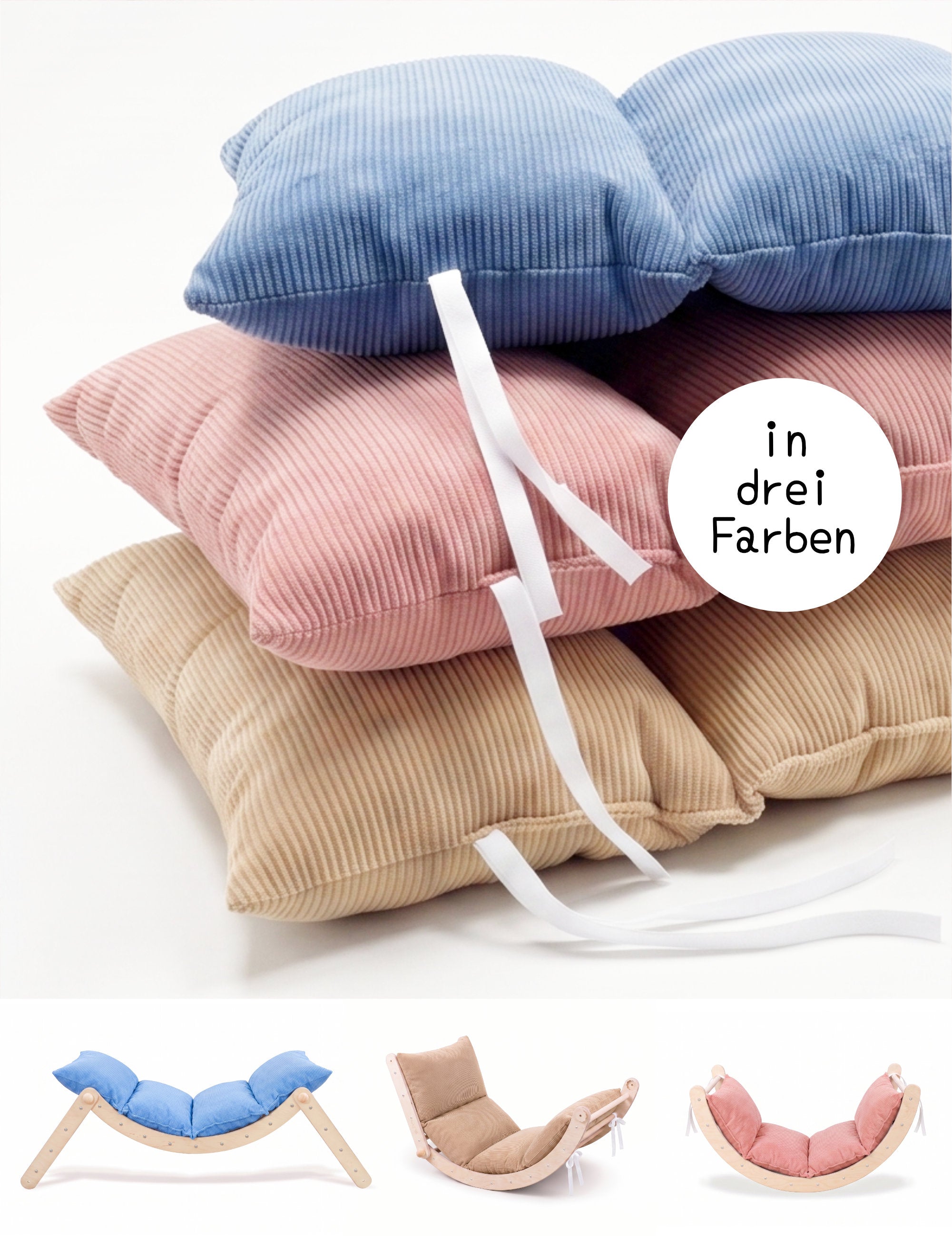KUSCHELKISSEN für Kletterbögen (Farbe wählbar) – KINZKOPF Holzspielzeug